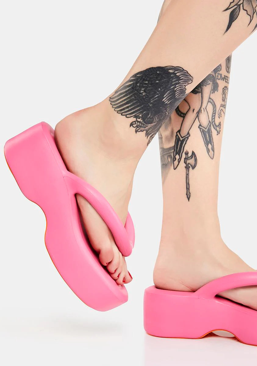 Pink Free Platform Sandals