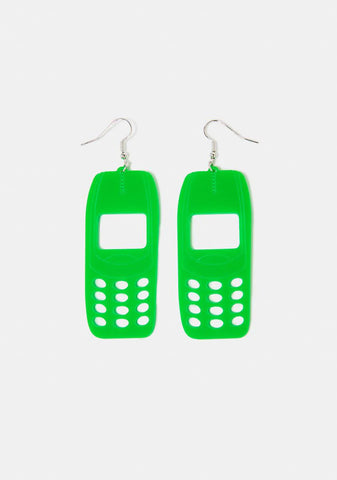 Beep Me Phone Drop Earrings