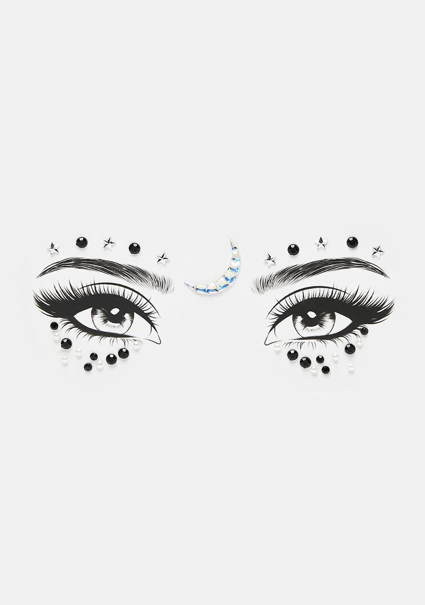 Black Star & Moon Face Gems