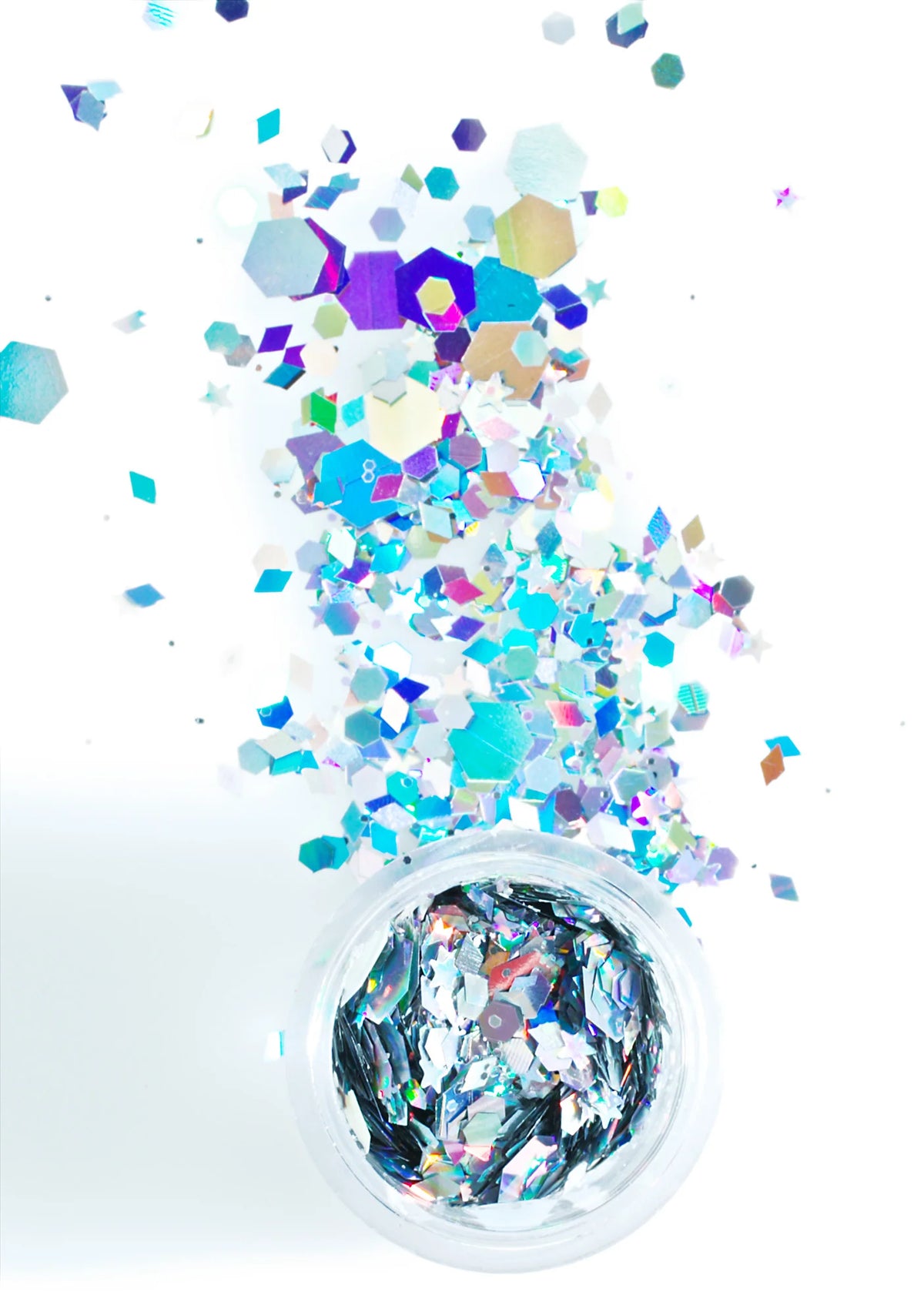 Chunky Silver Mix Face Glitter