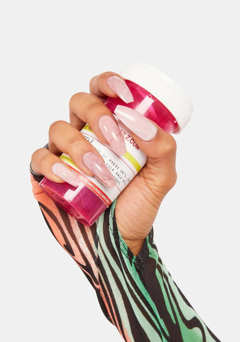 Marble Bae Rose Press On Nailz