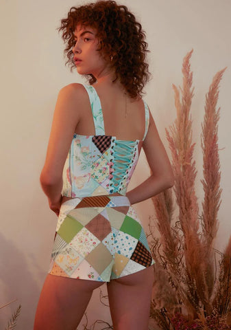 Stitched With Love Patchwork Shorts