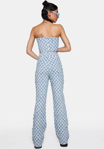 Bulletshot Frayed Denim Y2k Belted Jeans