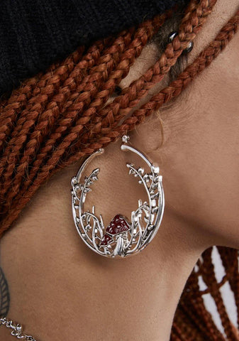 Vegetation Station Hoop Earrings