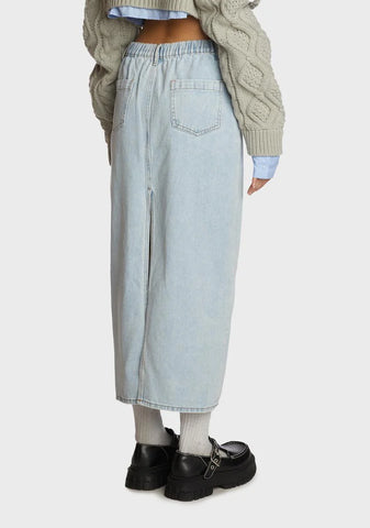 Scholarly Attitude Denim Skirt