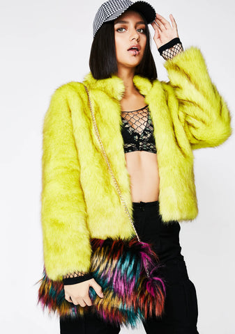 Arctic Jewel Pom Pom Purse