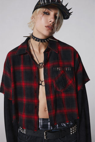 The Nameless Cropped Flannel Top