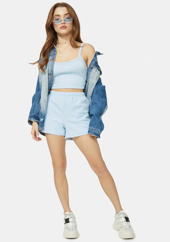 Baby Hold My Hand Quilted Crop Tank & Shorts Set