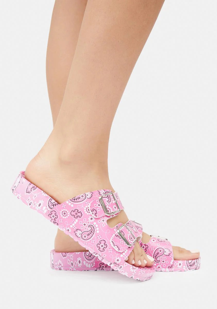 Pleasure's All Mine Bandana Slides