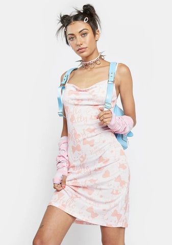 Hello Kitty Bow And Heart Mini Dress