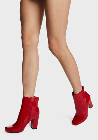 Wine Finally Awake Ankle Boots