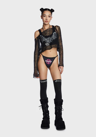 Satanic Slut Graphic Thong