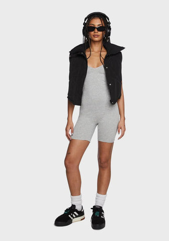 Grey Met With Resistance Playsuit Romper