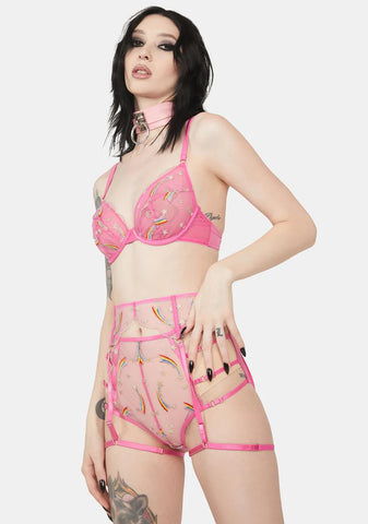 Coccinelle Rainbow Shooting Star Pride Embroidery Bra