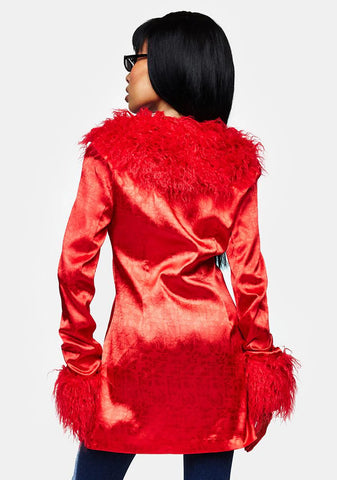 Red Hot Marla Jacquard Jacket