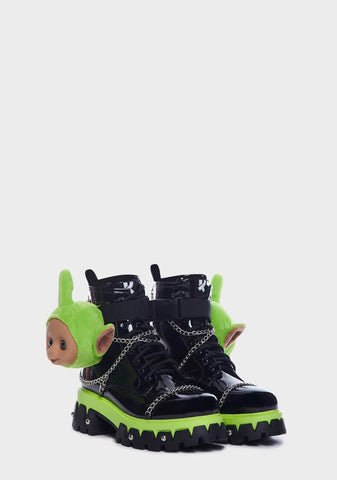 x Teletubby Head Platform Boots