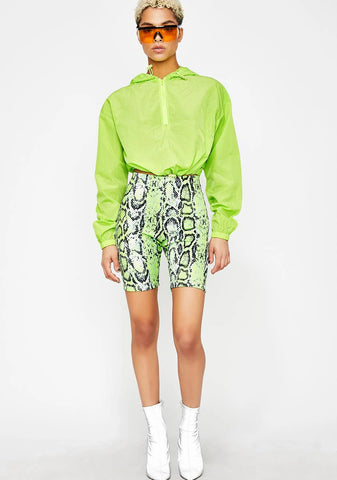 Lime Sporty Sis Cropped Jacket