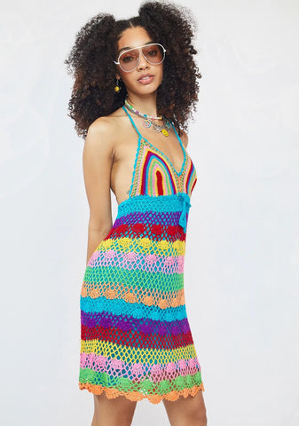 It’s Situational Crochet Mini Dress