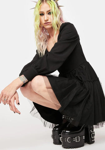 Classic Long Sleeve Mini Dress