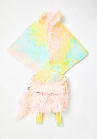 Kids Part Time Unicorn Hooded Backpack