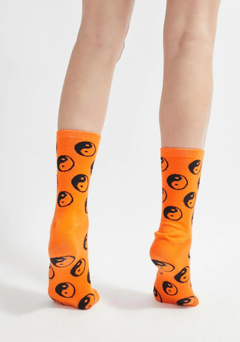 Tangerine New Harmony Yin Yang Socks