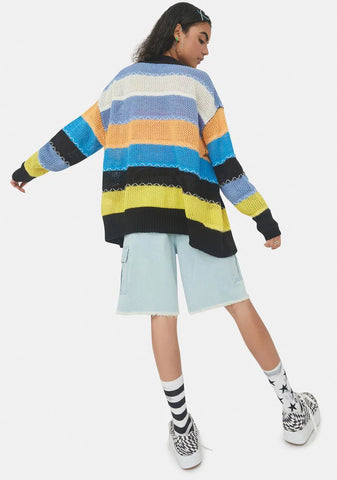 Seize The Day Striped Cardigan