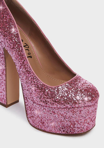 Pink Jubilee Platform Heels