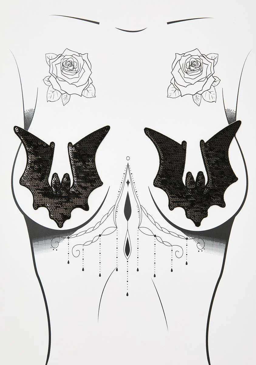 Sequin Bat Pasties
