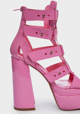 Pink Bibbi Platform Heels