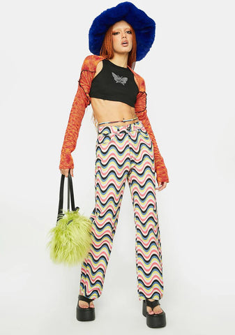 Rainbow Wave Denim Jeans