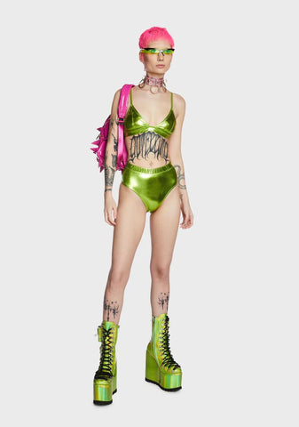 Euphoric Element Metallic Bottoms - Lime