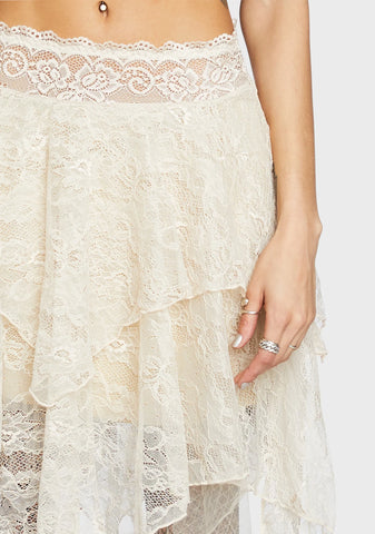 With Bated Breath Lace Skirt