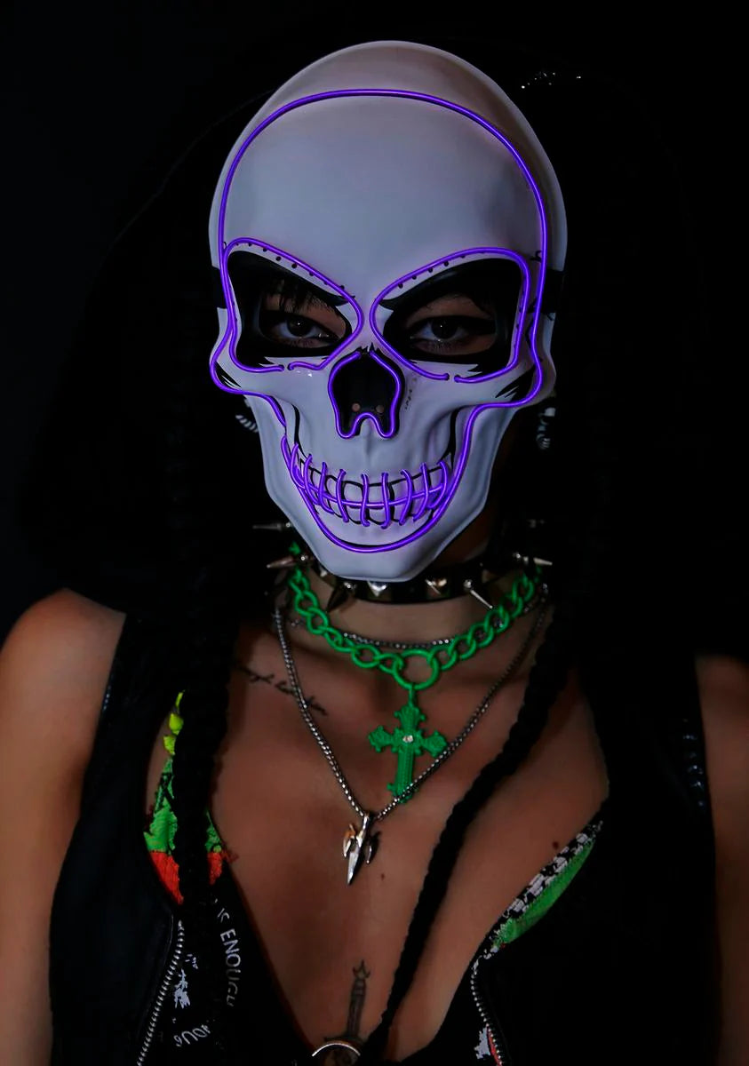 Dearly Departed Light-Up Skull Mask