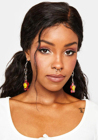 Petals Of Happiness Flower Earrings
