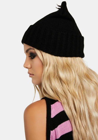 Sharp Hearing Spiked Beanie
