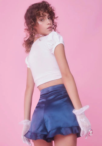 Basically Royal Wrap Skort