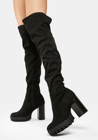 Shook Ones Knee High Boots
