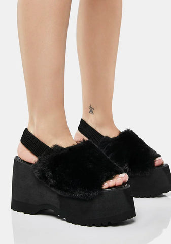 Paladin Faux Fur Sandals