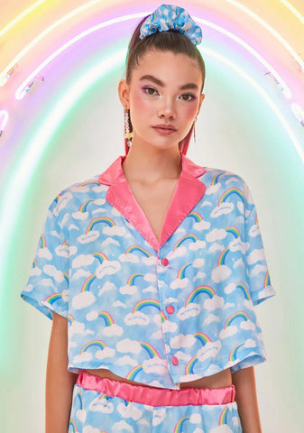 Big Dreamer Satin PJ Top