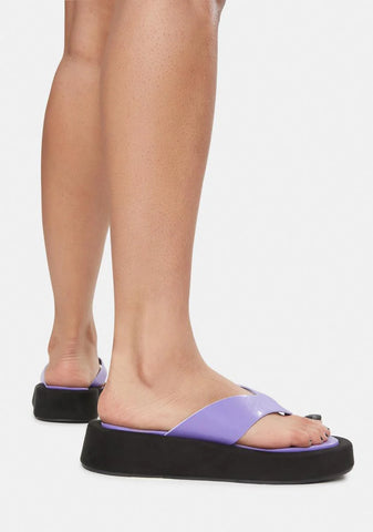 Lilac Enjoy The Ride Platform Sandals