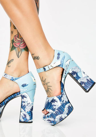 Ridin' The Wave Platform Heels
