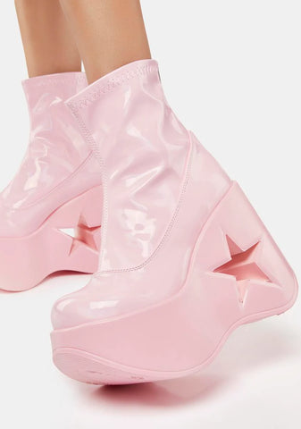 Pink Dynamite-100 Platform Boots