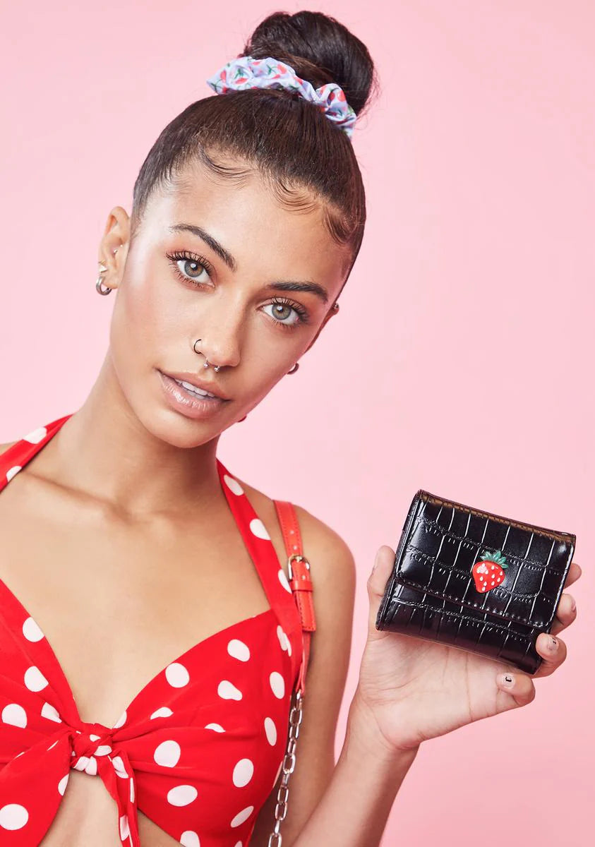 Sweetest Bliss Tri-Fold Strawberry Wallet