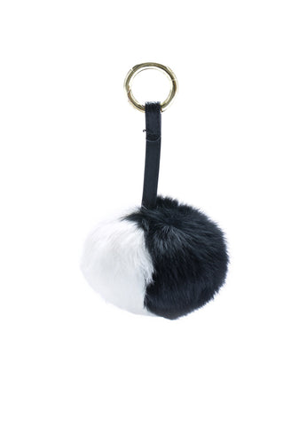Opposites Attract Fluffy Pom Keychain