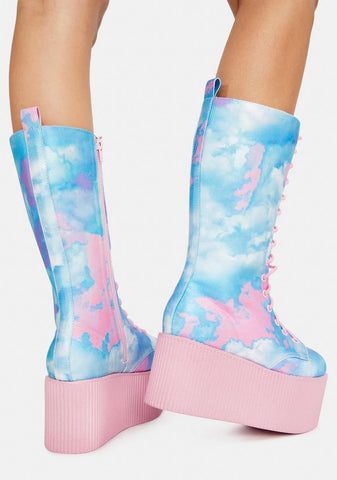 Pastel Qloud Kaos Hi Platform Boots
