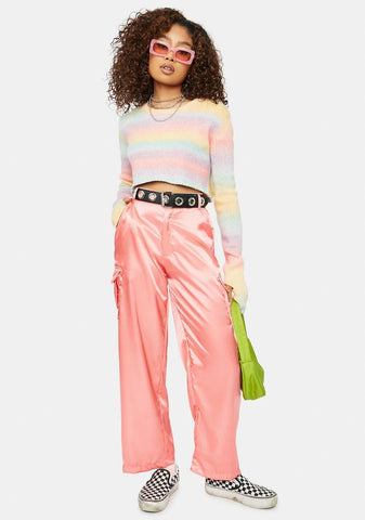 Spice It Up Satin Cargo Pants