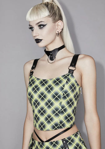 Vile And Entitled Plaid Crop Top
