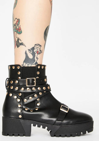 Welcome Insanity Studded Boots
