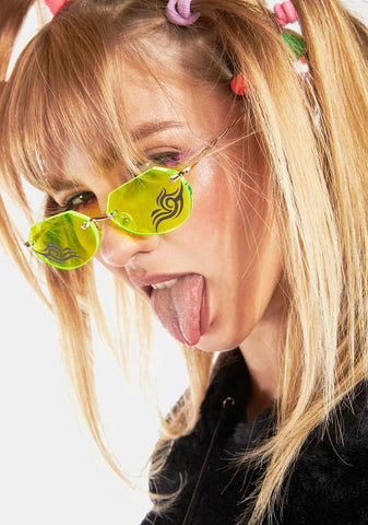 Monster 5 Neon Yellow Sunglasses