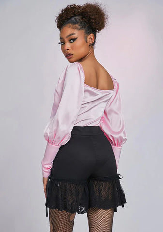 The Volare Lace High Waist Shorts